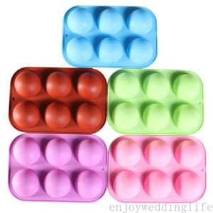 1pc rond silicone chocolat moules pour cuisson gâteau bonbons cylindre moule pour sandwich biscuits muffin cupcake brownie gâteau pudding jello FY4438