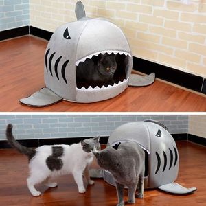 1PC Shark Dog Bed Cat s Mats House Pet Sleeping Sofa Small Medium Indoor Kennel Tapete lavable Y200330