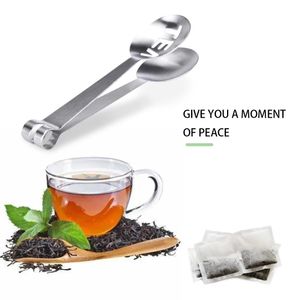 1 PC TEA TOODS CLIP INOXEUX ACTEUR ÉPÉCHÉTÉ CHIP TWEER DUCHE DU SUCHE BARBECE CLIP HOTER