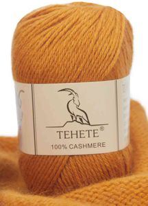 1PC TEHETE 100% Cashmere Yarn for Knitting 3-Ply Warm Soft Lightweight Luxurious Fuzzy Crocheting Yarn Y211129
