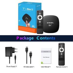 1PC TV98 ATV Android TV Box Allwinner H313 Bluetooth Voice Remote Contrôle Android 13.0 TV BOX DUAL BAND WIFI TV MEDIA PLAYER 8G 128G 16G 256G Set supérieur