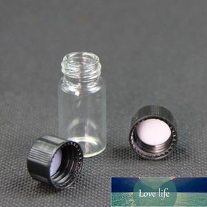 1 pièces 3 ml/5 ml verre clair ambre petites bouteilles de médicaments brun échantillon flacons laboratoire poudre réactif bouteille conteneurs couvercles à vis