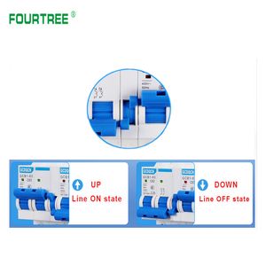 1pcs 4p+4p Interruptor de transferencia manual MTS Dual Potencia Mini Circuito de enclavamiento 400V AC 6A-63A 50/60Hz ATS Dain Rail