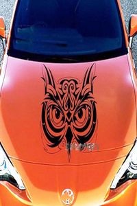 1pcs Black Car Tamin Truck Owl Eye Oeil Stickers Vinyle Stickers Hood Side Decals Emblem6235744