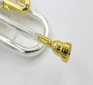 1PCS DENIS WICK Bocchino in metallo per tromba in Sib Lacca dorata Argento placcato Accessori per strumenti musicali Dimensioni ugello 7C 5C 3C 154945212