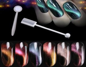 1pcs Double cabeza Cat Gel Magnet Magnet Curred Line Strip Diseños 3D para pulir Gel de uñas Arte de uñas Decoración Magnetic Tools5202107