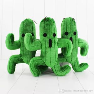 1 Uds Final Fantasy Cactus Cactuar juguete de peluche planta verde muñecos suaves rellenos con etiqueta regalo de Navidad 24 cm muñecas aprox.