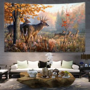 1pcs Forest Eik Tapestry Tree Tapices Room Wall Art Home House Decoración Estética para 2023 Tapiz Y2k Arazzi Hanging