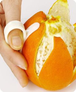 1 Uds utensilios de cocina herramientas de cocina pelador tipo dedo abierto cáscara de naranja dispositivo naranja Zesters2430220