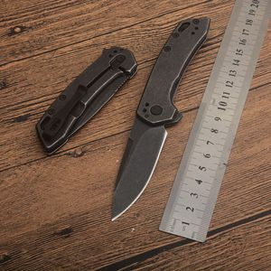 1 Uds KS5560 cuchillo plegable con aleta abierta asistida 8Cr13Mov hoja de lavado de piedra mango de acero inoxidable cuchillos de bolsillo EDC con caja de venta al por menor