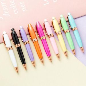 Mini bolígrafo duradero de Metal, 1 Uds., tinta de Color, tamaño de bolsillo, portátil, pequeña herramienta de escritura exquisita para negocios