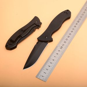 1 Uds KS 6045BLK cuchillo de hoja plegable 8Cr13 hojas recubiertas de titanio negro G10 mango cuchillos de bolsillo con caja al por menor