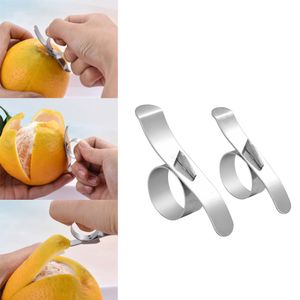 Éplucheur d'orange en acier inoxydable, facile à ouvrir, éplucheur de citron, dissolvant de peau d'agrumes, trancheur, Gadgets de cuisine, 1 pièce