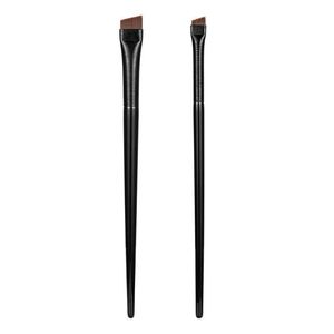 1pcs profesional cemada negra inclinada herramienta de maquillaje de cepillo de ángulo plano delineador de ojos de madera