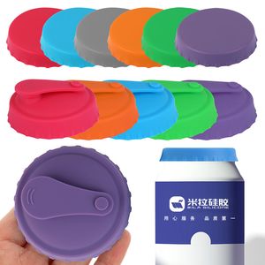 1Pcs Soda Lid Covers Multi-color Beverage Can Protector Silicone Can Covers Beer Bottle Cap Tin Can Soda Coke Leak-Proof Cap