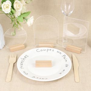 1pcs Transparent en acrylique Table panneau Banquet de mariage Party Place Carte Bureau Office Bureau Menu photo Poste Poste Afficher Clear Affiche