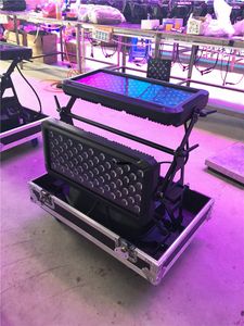 1 pièces avec flightcase extérieur grand bâtiment lavage paysage éclairage 120*10w rgbw 4in1 étanche led lumière mur rondelle rgbw led