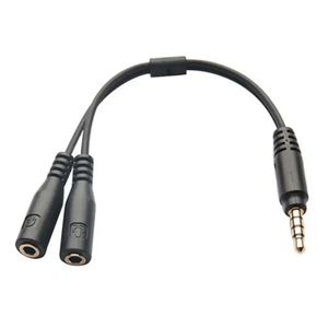 1pcs y cable divisor de 3.5 mm 1 macho a 2 cable de audio femenino dual para auriculares auriculares mp3 mp4 conector de enchufe estéreo