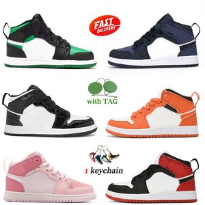 1S 1 Chaussures pour enfants Jumpman 1 High Boys Sports Girls Baby Sneakers Jordans1 Designer Baskets pour enfants Chunky Black Panda Jeunes tout-petits nourrissons triple rose taille eur 24-35