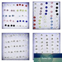 1 ensemble 4mm 5mm rond cristal clair strass aimant boucle d'oreille femmes hommes magnétique faux bouchon d'oreille boucle d'oreille bijoux de corps