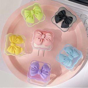 1set Gradual Clear Data Line Cover Cutter Bow Knot Chargeur Cover Cover Cable Protector Purctor Pild USB Protecteur pour iPhone 18 / 20W