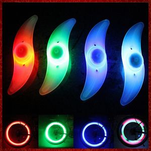 1USD 9 couleurs LED Flash pneu lumière voiture moto vélo roues pneus lampe de poche bleu vert rouge jaune multicolore Air rayons lampes MOTO vélo roue Valve bouchon lumières