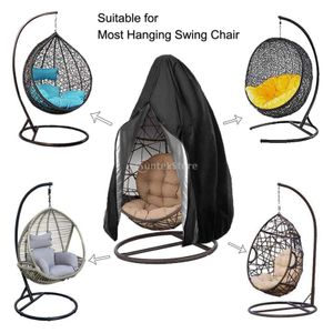 1x Patio de jardín al aire libre Tapa de silla colgante con cremallera Swing duradero Swing Un solo asiento a prueba de polvo de polvo