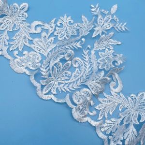 1yard 20 cm de large de style européen tissus en dentelle ivoire voile de mariage diy