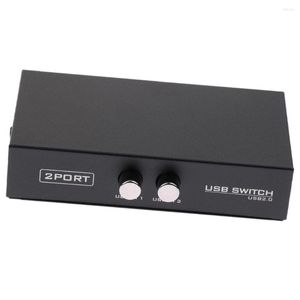 2.0 Partage Sélecteur Commutateur KVM 2 Port HUB Pour PC Scanner Imprimante Noir