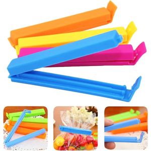 2/4/6/8 Uds Clips para sellar alimentos Clips para bolsas almacenamiento de cocina portátil sello para aperitivos sellador abrazadera Clips de plástico sellador de bolsas