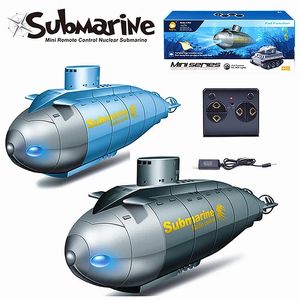 2,4G 6CH Radio Remote Control Double Helix Turbo puissant électrique Vertical Rise Down Submarine Kids Water Lighting Boat RC Toy 240319