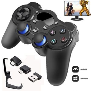 2,4G Contrôleur de jeu sans fil Joystick GamePad avec micro USB OTG Converter Adapter pour Android TV Box