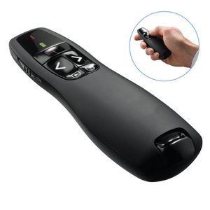 Presentador inalámbrico USB de 2,4 GHz Puntero de lápiz láser rojo Control remoto PPT con puntero de mano para presentación de PowerPoint con rango de 30 metros Compatible con R400