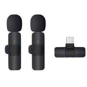 Microphone Lavalier sans fil 2.4GHZ, Mini micro d'enregistrement Audio et vidéo Portable avec matériaux de qualité et puces intelligentes