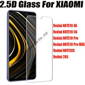 Protecteur d'écran de téléphone en verre trempé 2.5D 0.33mm pour XIAOMI REDMI RED MI NOTE 10 NOTE10 10S PRO MAX 20x