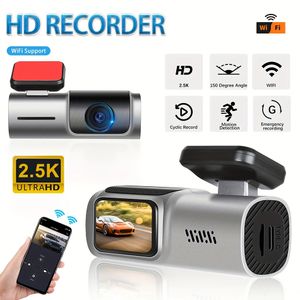Caméra de tableau de bord DVR pour voiture, 2.5K, avec enregistreur vidéo WIFI, capteur de gravité, Vision nocturne, moniteur de stationnement 24H, Dashcam