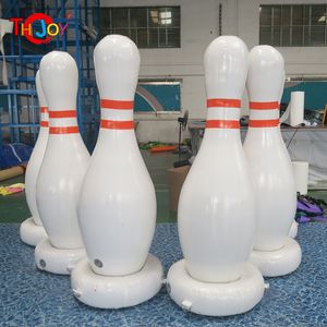 2,5 MH (8,2 pies) con soplador para actividades al aire libre, 6 uds. Por lote, bolos inflables gigantes, juegos de pelota para lanzar bolas