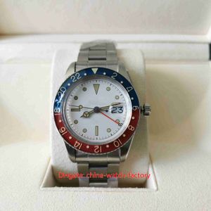 Reloj para hombre de 2 colores de calidad superior A2836 Vintage 40 mm GMT 16710 Dial mate Rojo Azul Pepsi Relojes Zafiro ETA 2836 Movimiento Mecánico Automático Relojes de pulsera para hombres