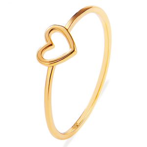 2 couleurs amour coeur creux anneau mode plaine anneaux belle femme exquis bijoux cadeau pour les amoureux