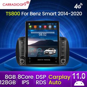 2 Din 8 Core Android 11 Voiture dvd Radio Auto Stéréo pour Mercedes Benz Smart Fortwo 2014-2019 Navigation GPS DVD Lecteur Multimédia