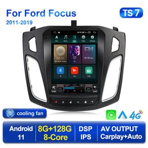 2 Din Android 11 Player For Tesla Car dvd Radio For Ford Focus 3 Mk 3 2011 2012 - 2019 Multimedia GPS 2din Carplay Stereo BT