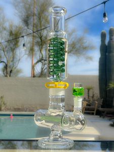 Bobina congelable de vidrio Bong Hookahs Tubos de humo Cigarrillo de humo Bongs de agua de vidrio grueso Plataformas petroleras con junta de 14 mm