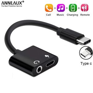 Adaptateur Audio 2 en 1 Type C ligne pour Samsung Xiaomi Redmi Huawei 3.5mm Jack écouteur câble de charge séparateur accessoires de téléphone