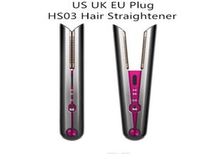 2 en 1 marque Designer Hair sans fil lisseur Curling Fer Hairs Curler Fuchsia Couleur US EU UK PLIG avec cadeau Box6114731