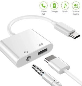 2 en 1 Adaptateur d'écouteur à double C à double type pour Samsung S20 S10 Huawei USB Type C