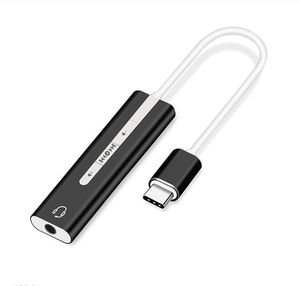 Cartes son externes 2 en 1 USB type-c vers prise 3,5 mm 7.1 canaux adaptateur de microphone pour casque audio 3D pour ordinateur