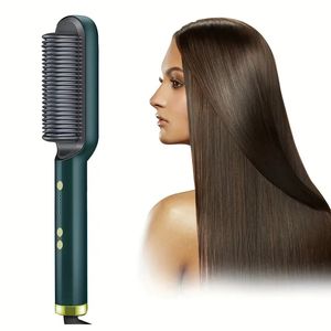 Arduenta de cabello 2 en 1 y peine rizado: herramienta de peinado multifuncional para cabello suave y rizado