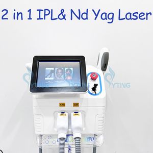 2 en 1 IPL Máquina láser Cabello rápido Eilght opt ​​láser de removedor de tatuajes profesionales