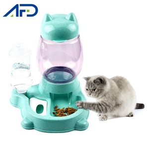 2-en-1 pour animaux de compagnie distributeur automatique de nourriture pour chat chat chien bol d'eau potable chats chiot grande capacité distributeur d'alimentation animaux fournitures Y200922