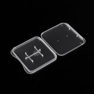 2 en 1 Standard Memory pack box Card Case Holder Micro SD TF Card Storage Transparent Plastic Boxes2834